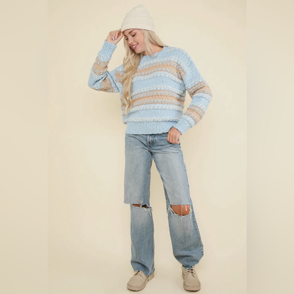 Karley colorblock fuzzy knit sweater - Picture 5 of 6